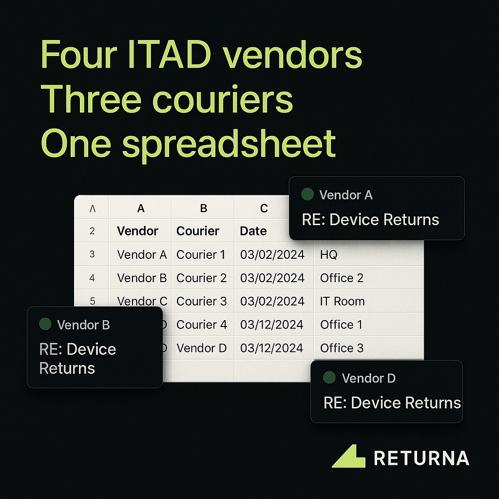 Four vendors. Three couriers. One spreadsheet.